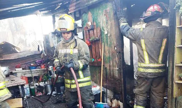 Valle Fértil Se incendió una casa y una nena sufrió graves lesiones