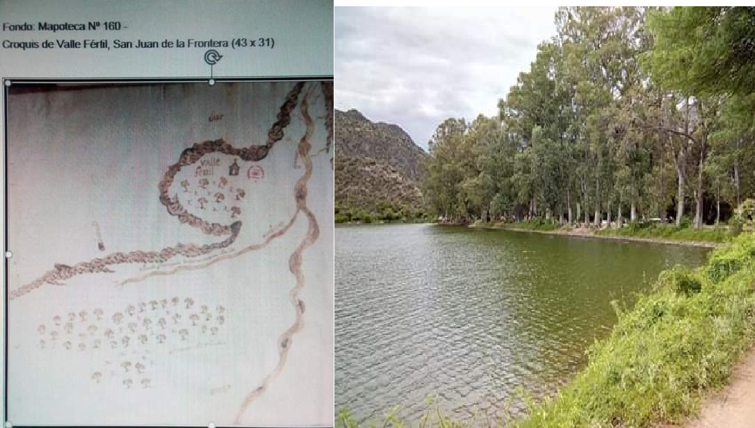 mapa y lugar de 1° fundación de Valle Fértil - Infovallefertil