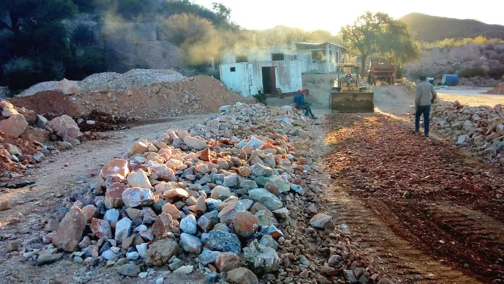 Mina en el departamento de Valle Fértil